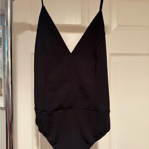 Lulu's Black Bodysuit Sleek Minimalist Design